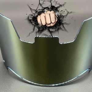 Medium Gold Chrome Full Size Helmet Visor (Display Only) Riddell Speed/Flex Compatible Military STS Series, Halo