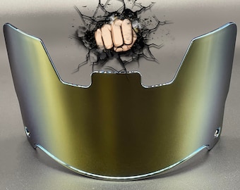 Dark Gold Chrome Full Size Helmet Visor (display Only) Riddell