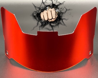 Red Chrome Full Size Helmet Visor (Display Only) Riddell Speed/Flex Compatible