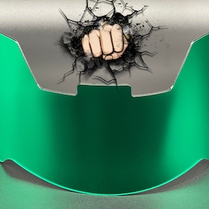 Green Chrome Full Size Helmet Visor (Display Only) Riddell Speed/Flex Compatible  New York Jets, Green Bay Packers