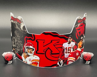 Patrick Mahomes Custom Full size Visor Replica/Speed/Flex compatible