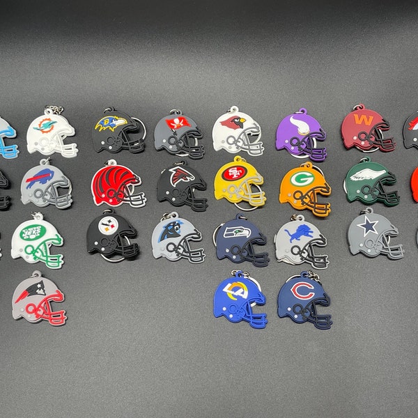 3D NFL team themed keychains, San Francisco 49ers, Kansas City Chiefs, Dallas Cowboys, Philadelphia Eagles
