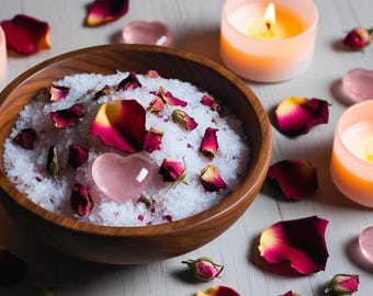 Rose Bath Salts – Self-Love Ritual, healing frequency imbedded