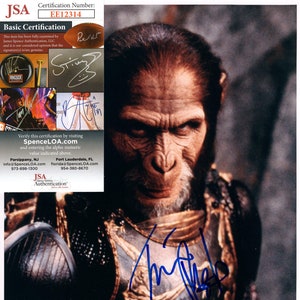 Tim Roth Actor Planet of The Apes Movie Hand Signed Autograph 8x10 Photo with JSA COA