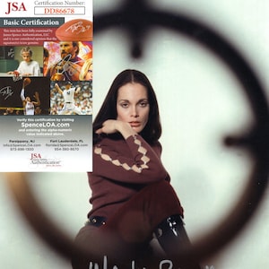 Martine Beswick Actress Hand Signed Autograph 8x10 James Bond 007 Photo with JSA COA