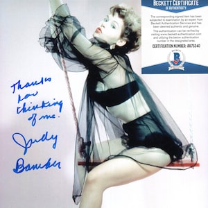 Judy Bamber Actress Model Hand Signed Autograph 8x10 Photo with Beckett BAS COA