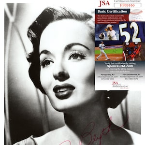 アン・ブライス 女優 歌手 直筆サイン入り 8x10 写真 JSA COA 付き