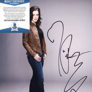 Michelle Ryan Actress Hand Signed Autograph 8x10 Photo with Beckett BAS COA Bionic Woman EastEnders