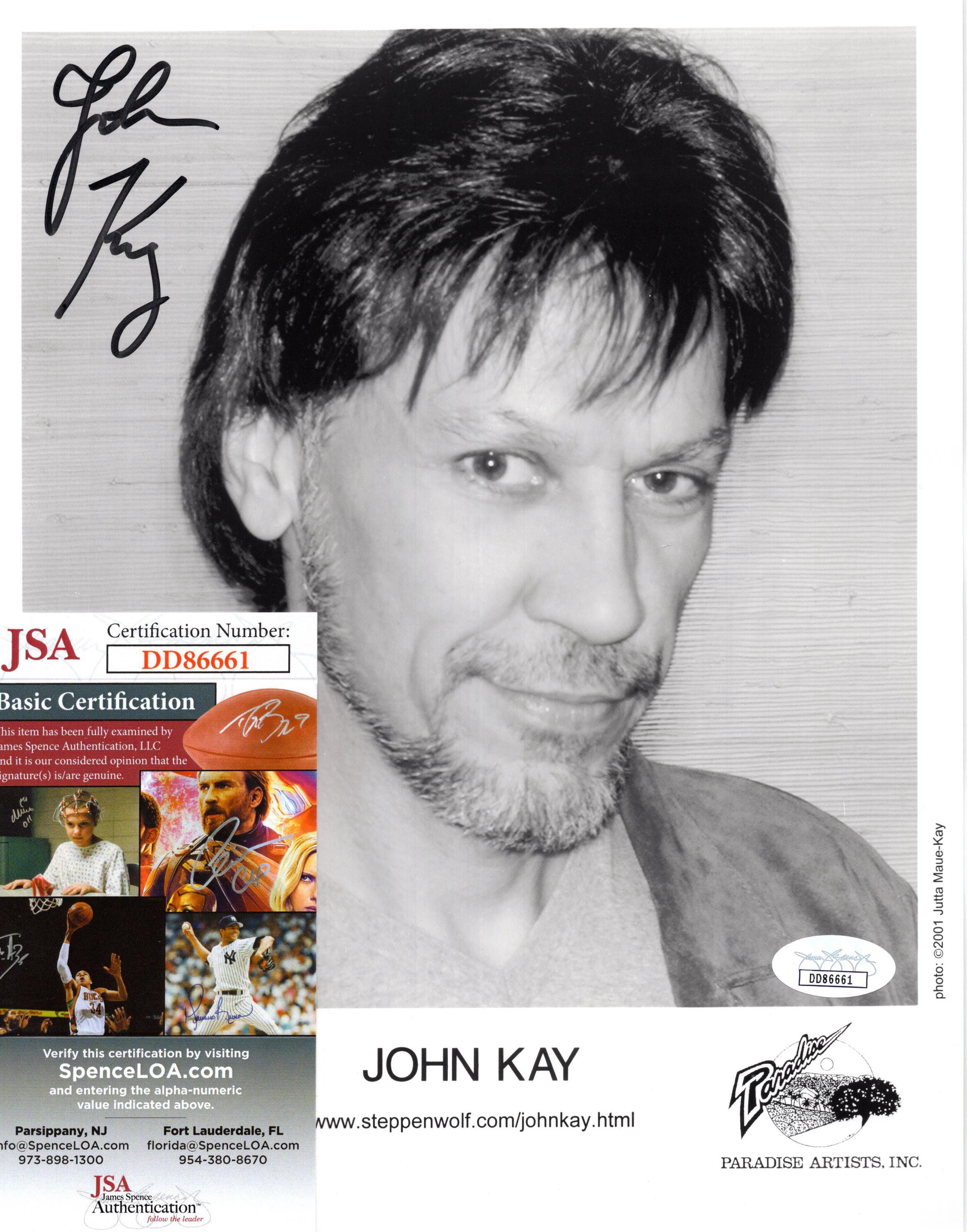 John Kay Musician Steppenwolf Frontman Hand Signed Autograph