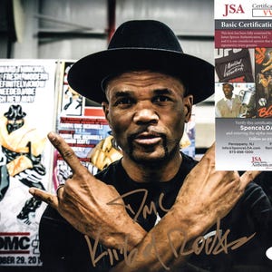 Foto 8x10 autografa del rapper DMC di Darryl McDaniels con certificato di autenticità JSA