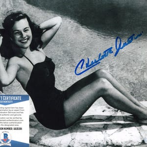 Charlotte Austin Actress Hand Signed Autograph 8x10 Photo with Beckett BAS COA