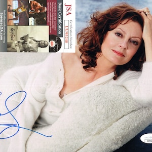 Susan Sarandon Actress Hand Signed Autograph 8x10 Photo with JSA COA