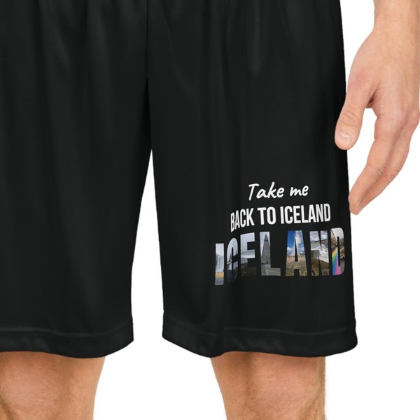 Men's Iceland Souvenir Basketball Shorts, Iceland Travel Gift, Iceland Trip Souvenir, Gift for Travel Lover, Unique Icelandic Keepsake Gift