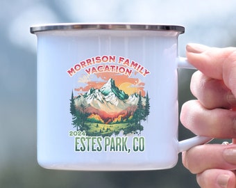 Personalized Family Vacation Gift, Custom Estes Park Colorado Family Vacation Mug, Custom Rocky Mountain National Park Family Group Gift