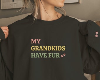 Camisa de la abuela del perro, regalo de la abuela del perro, regalo divertido de San Valentín, sudadera de la mamá del perro, camisa con estampado de manga, regalo para mamá, sudadera divertida de la abuela del perro