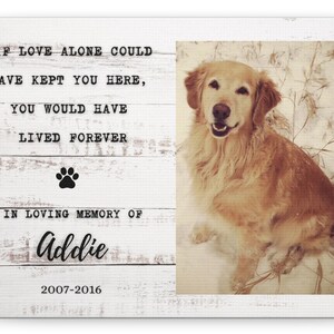 Dog Memorial Gift, Pet Loss Gift, Pet Memorial Gift, Loss of Dog, Dog Remembrance Gift, Dog Sympathy Gift, Pet Memorial Picture, Custom Gift