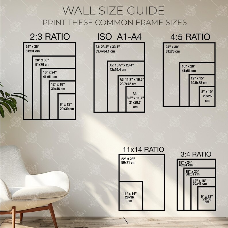Japandi Leaf Print: Minimalist Scandi Wall Art (Digital Download) image 6