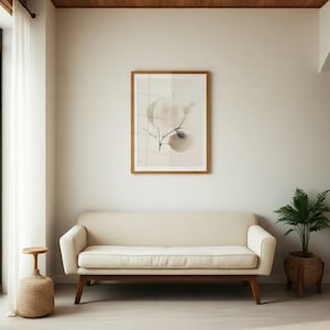 Japandi Leaf Print: Minimalist Scandi Wall Art (Digital Download) image 11