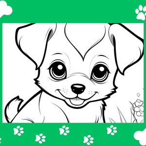 17 Cute Puppies Digital Coloring Book, Coloring Pages, Puppy Printable ...