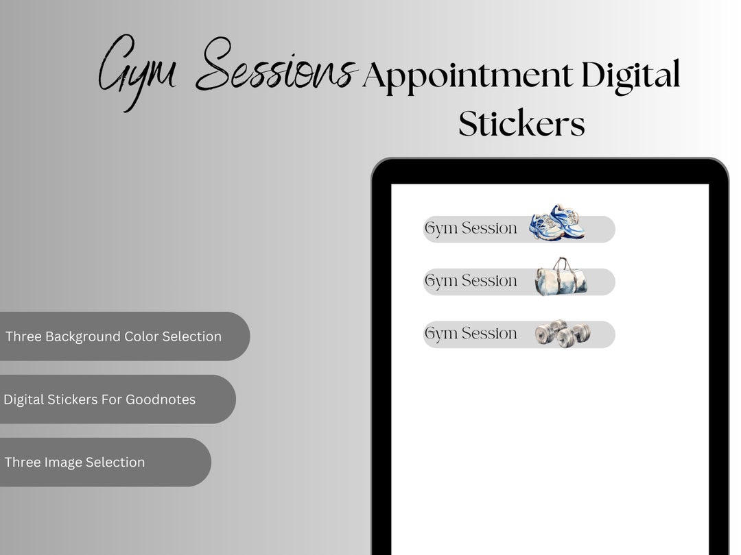 Gym Session Sticker, Digital Sticker, Goodnotes Sticker, Task Sticker ...