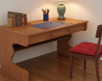 Planos PDF para hacer un escritorio de madera contrachapada