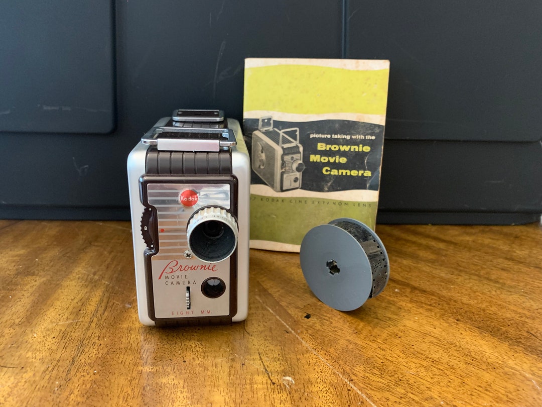 Kodak Brownie 8MM Movie Camera With Case, Original Manual and Film