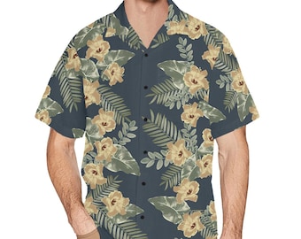 Kiryu Kazuma Inspired Hawaiian Shirt | Yakuza Kiwami 3 Floral Tropical Button-Up with Chest Pocket