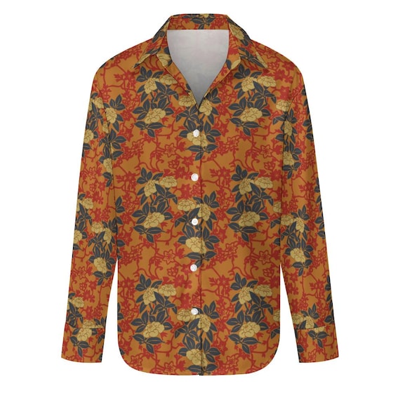 Women's Long Sleeve Floral Shirt | Kaito Masaharu Inspired