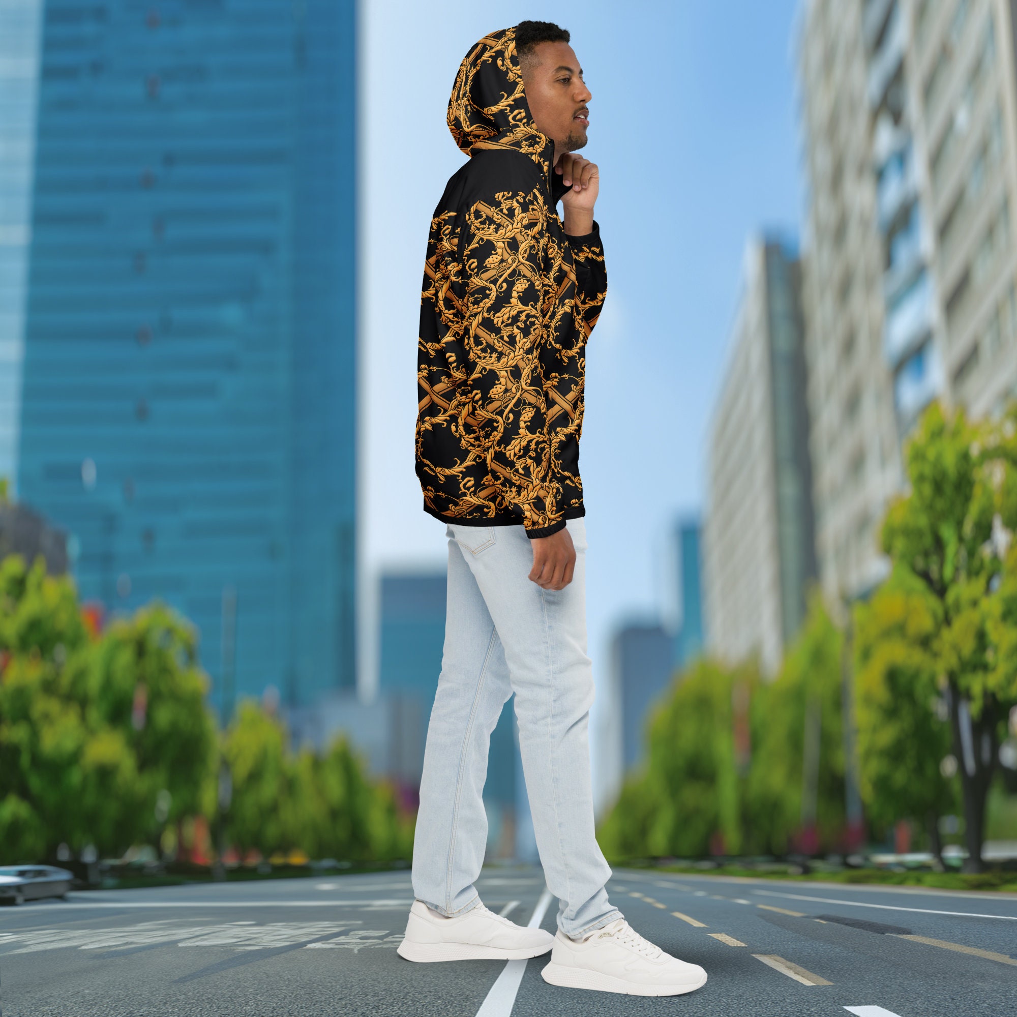 ヤクザ風メンズウィンドブレーカー：軽量防水ジャケット - Etsy 日本