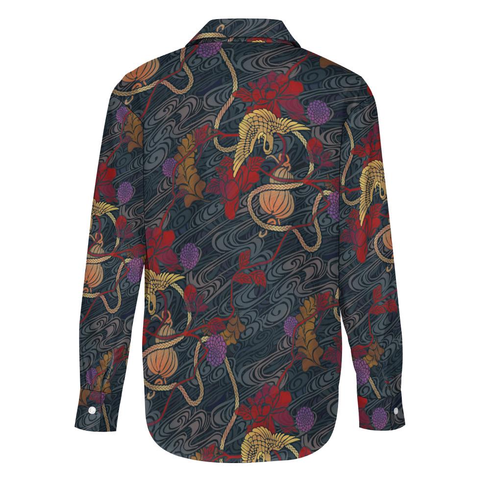 ❌値下げ不可yusho kobayashi mirrow dress shirt Women's Kosei Shishido Crane Yakuza-inspired Button-up Shirt