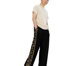 Pantalones de pierna ancha inspirados en Yakuza Tatsuya Ukyo / Kurohyou / Pantalones de estilo urbano japonés