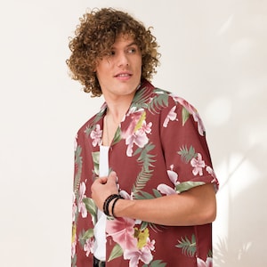 Wie ein Drache unendlicher Reichtum Ichiban Hibiskus Hawaiihemd