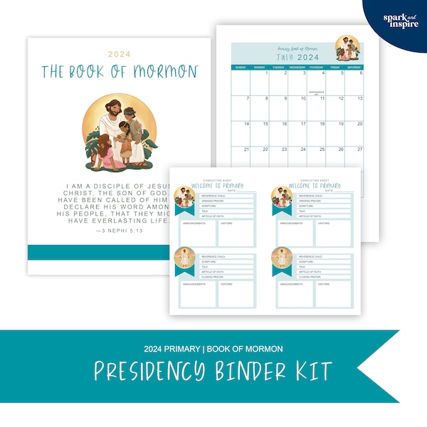 2024 Primary - Book of Mormon - Primary Presidency Binder Kit