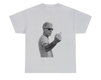 Anthony Bourdain Middle Finger Camiseta unisex camisa de gran tamaño Anthony bourdain camisas camisa de dedo medio