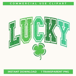 Lucky PNG, lucky varsity PNG, lucky faux sequin png dia de patrick faux sequin png Varsity St Patrick's Png retro patrick's Png Dia Irlandês Png