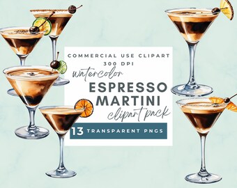 Espresso Martini Clipart Watercolor Espresso Martini Clipart Espresso Martini Digital Images, Espresso Martini Graphics Espresso Martini PNG