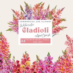 Gladiolus clipart, gladioli clipart PNG, Gladiolus Clip art, Floral Clipart, Pink Floral Decor Clipart, Junk Journal, card making, wall art