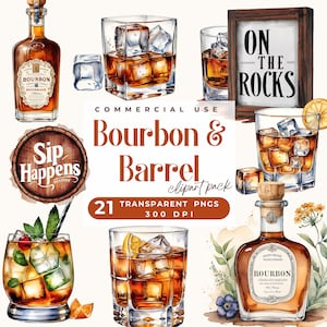 Glass Of Bourbon Clipart, Whiskey Watercolor, Cocktail Illustrations, Bar Scene Graphics Drink Art PNG Alcohol Quotes, crafting Scrapbooking