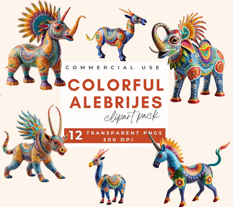 Alebrijes Clipart, Día De Los Muertos Alebrije Clip Art, Day of the