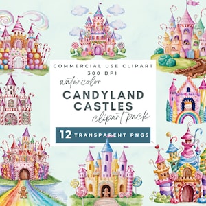 Candyland Castle Clipart Cyfrowe pobieranie Cyfrowy planer Candy Party Candyland Png Candyland Clipart Komercyjne wykorzystanie Candy House Clipart