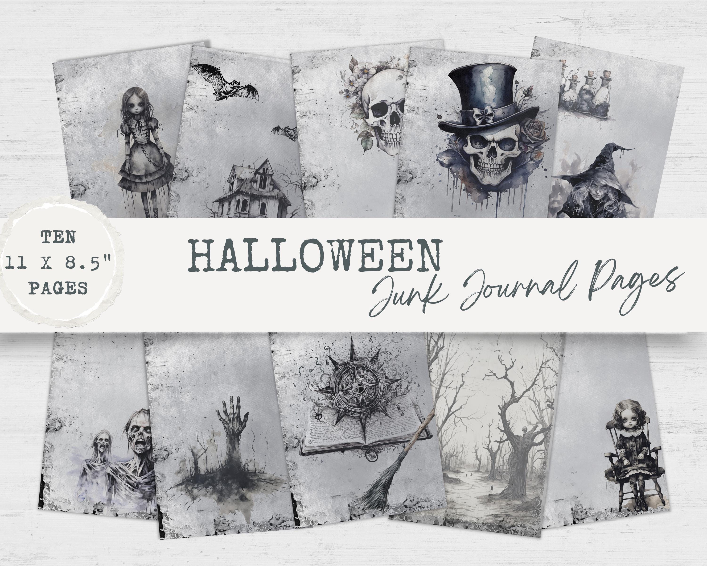 ハロウィン ジャンク ジャーナル ページ バリュー バンドル、お化け