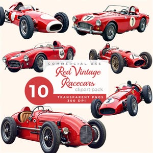 Imágenes prediseñadas de coche de carreras vintage PNG, imágenes prediseñadas de coche de carreras rojo antiguo, ilustraciones de coches de carreras clásicos retro Arte de deportes de motor Coche antiguo, Corredor de la vieja escuela