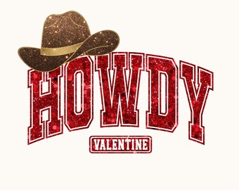 Howdy Valentine Clipart, Retro Western Valentine Clip art, Western Valentine's Day PNG, Western Valentines image T shirt design, card making