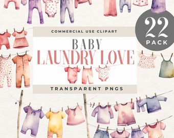 Baby Girl Clothesline Clipart, Pink Baby Clothes PNG, Baby Shower Decor, Cute Laundry Clip Art, Newborn baby Girl, Baby shower Nursery decor