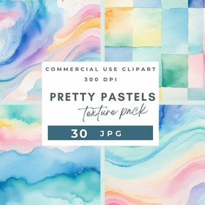 Pretty pastel texture pack, Pastel watercolor background, pastel backgrounds, pastel digital papers, pastel colors digital paper, rainbow
