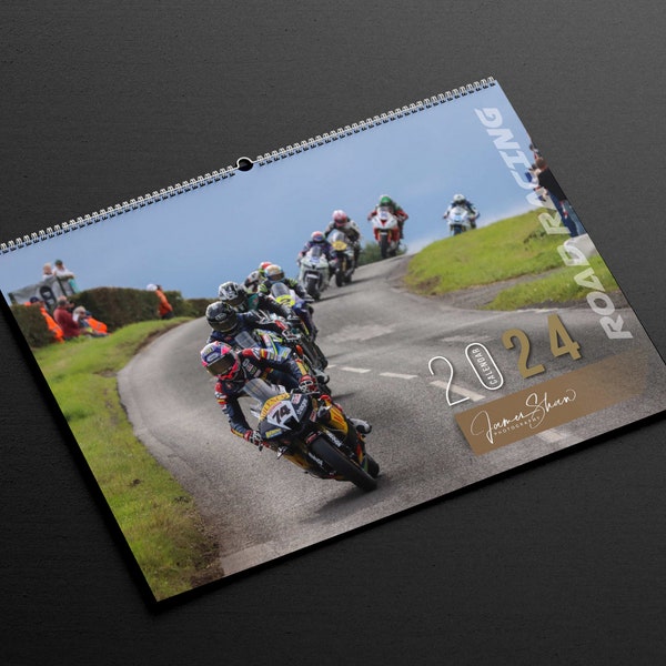 2024 A3 Landscape Motorbike Road Racing Calendar by James Shaw Photography