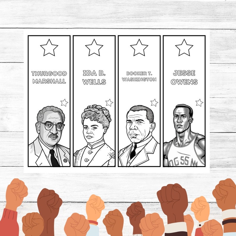 Black History Activities For Kids Black History Bookmarks Black black-history-printable-activities-worksheets