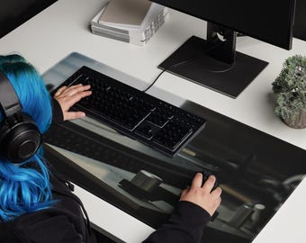 Tappetino da scrivania per giradischi in vinile / Tappetino per mouse per giradischi per amanti della musica / Tappetino da scrivania per ufficio con estetica retrò / Decorazione per spazio di lavoro per audiofili