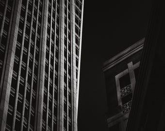 Modern Cityscape Wall Art Print: Urban Skyline, Skyscrapers (Digital Download
