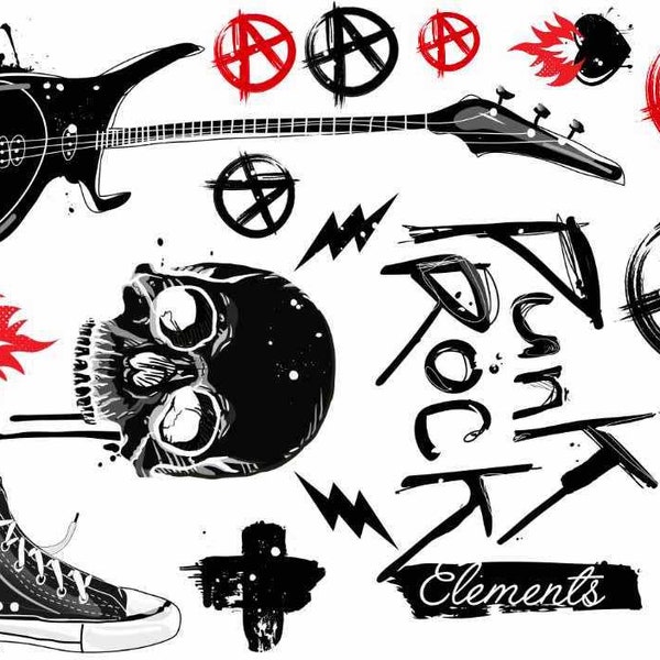 Punk Rock Tattoos - Temporary tattoos - A5 sheet